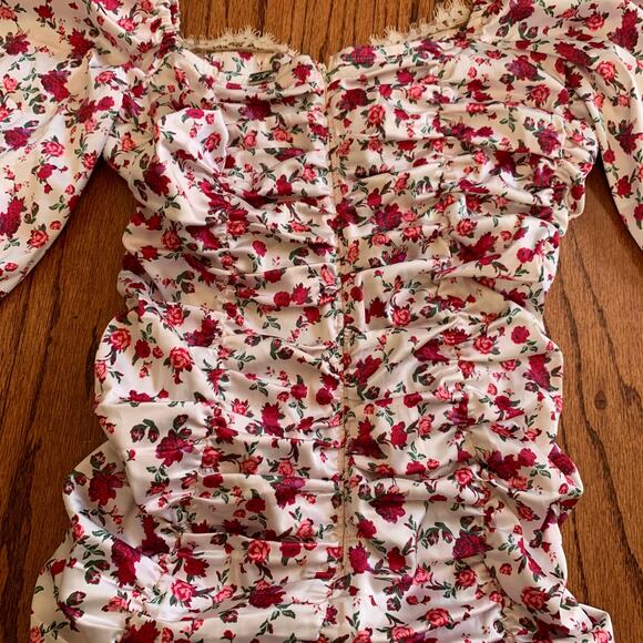 For Love & Lemons Melrose Dress MSRP $160 | Red White | XS - Picture 11 of 13